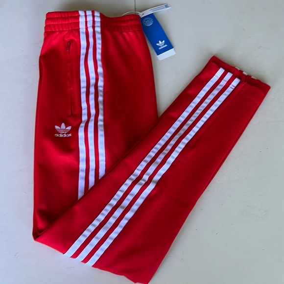 Adidas Original Red Track Pants - Picture 8 of 15